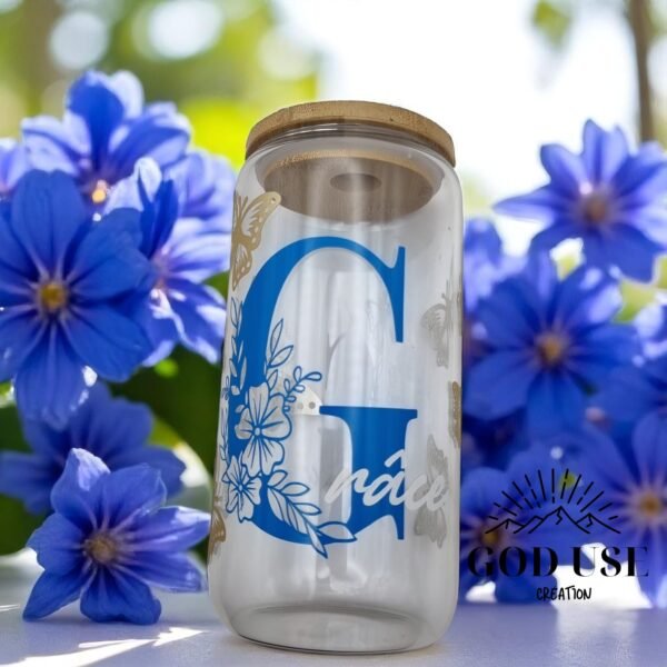 Gourde en verre personnalisé   grâce